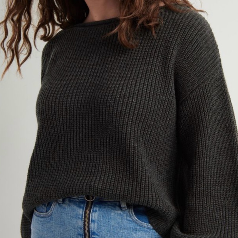 The Daisy Dolman Sweater 🧶🪡 DARK GREY